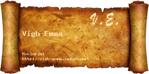 Vigh Emma névjegykártya