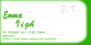 emma vigh business card